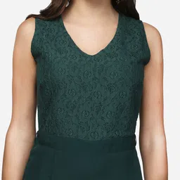 V&M Self Design V-Neck Basic Jumpsuit image 3