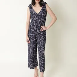 RAREISM Black & White Printed Basic Jumpsuit image 2