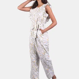 INDOPHILIA Cotton Printed Basic Jumpsuit image 3