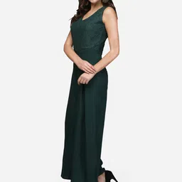 V&M Self Design V-Neck Basic Jumpsuit image 5