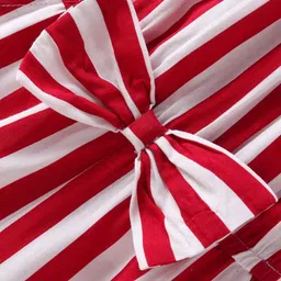 CrayonFlakes Girls Striped Basic Jumpsuit image 3