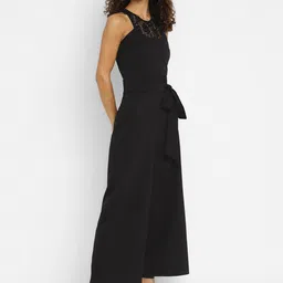 Taurus Black Halter Neck Basic Jumpsuit image 5