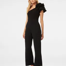 Forever New One Shoulder Ruffle Basic Jumpsuit image 2