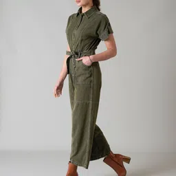 Style Island Cargo Style Tencel Basic Jumpsuit image 4