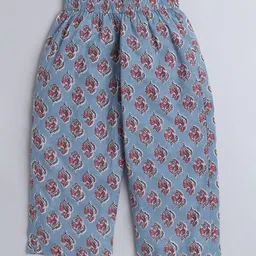 The Magic Wand Girls Floral Printed Pure Cotton Night Suit image 3