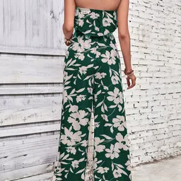 StyleCast Green Off-Shoulder Printed Basic Jumpsuit image 5