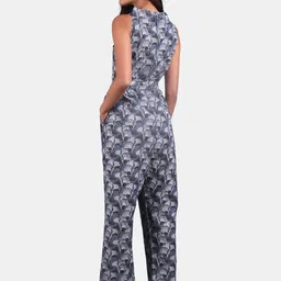 INDOPHILIA Cotton Floral Printed Basic Jumpsuit image 3
