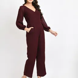 V&M V-Neck Basic Jumpsuit image 3