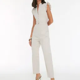 Trendyol Flutter Sleeves Pure Cotton Jumpsuit image 5