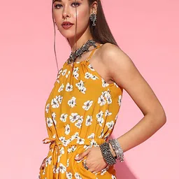 KALINI Printed Shoulder Straps Basic Jumpsuit image 4