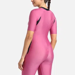 Speedo Colourblocked Mock Collar Medium Coverage Kneesuit Swimwear image 4