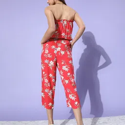 Sera Women Gorgeous Red Printed Joyful Jumpsuit image 2