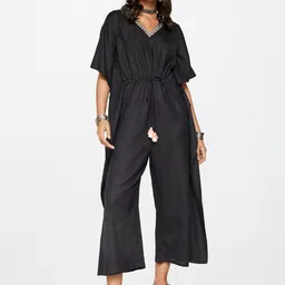 Global Desi V-Neck Waist Tie-Ups Basic Jumpsuit image 4