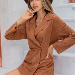 JC Mode Shirt Collar Long Sleeves Playsuit image 4