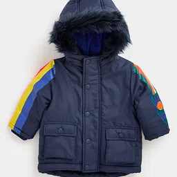 mothercare Boys Navy Blue Parka Jacket-picture-15
