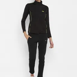 Yuuki Women Black Solid Tracksuits-image-1