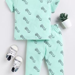 Clt.s Kids Printed Pure Cotton T-shirt With Pyjamas-picture-0
