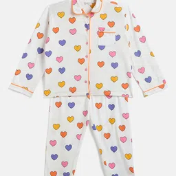 JWAAQ Girls Printed Pure Cotton Night suit-picture-56