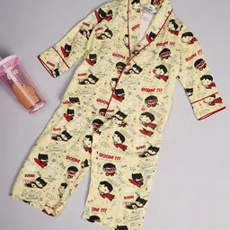 Stylo Bug Girls Superhero Printed Night suit-image-46