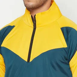 GLITO Colorblocked Neon Stripe Stretchable Gym Wear Tracksuit image 5