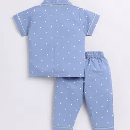 Clt.s Kids Polka dots Printed Pure Cotton Night suit image 2