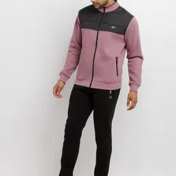 Status Quo Men Purple & Black Colourblocked Casual Track Suit image 4