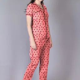 LYRA Conversational Printed Pure Cotton Night Suit image 3