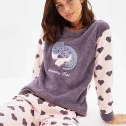 Trendyol Conversational Printed Night Suit image 3