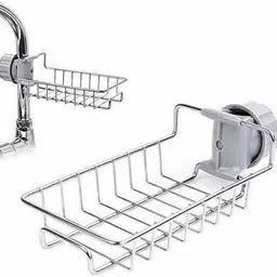 Stainless Steel Home Kitchen Faucet Rack Drain for Soap,Sponge,Sink Spong Holder Stainless Steel Wall Shelf-image-31