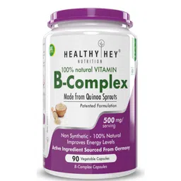 HealthyHey Nutrition Natural Vitamin B Complex, Unflavoured 90 capsules image 5