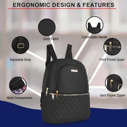 romofy Small 10 L Backpack Classy Latest Design Dailyuse Daypack Tuition Backpack For Women image 2