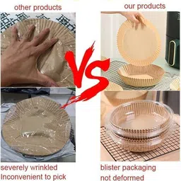 newvnt Disposable Paper Liner for Air Frye Non-Stick Air Fryer Liners Airfryer Grill Pan image 3