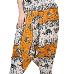 fusfus Printed Rayon, Cotton Women Harem Pants image 3