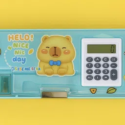 giftzydecor Pencil Box Calculator With Lamp Art Plastic Pencil Box image 3