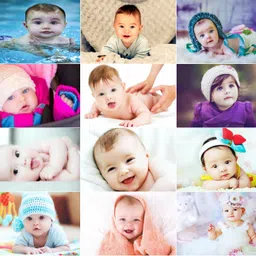 craft qila Pack of 12 Cute and Smiling Baby Fine Art Print-picture-14