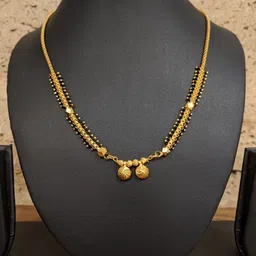 Digital Dress Room Gold-Plated & Black Beaded Mangalsutra-picture-26