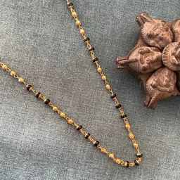 Digital Dress Room Gold-Plated & Black Beaded Mangalsutra-picture-20