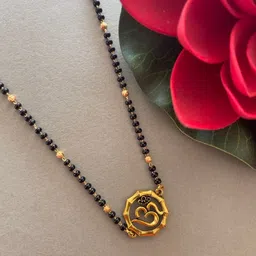 Digital Dress Room Gold-Plated Black Beaded Mangalsutra-picture-27