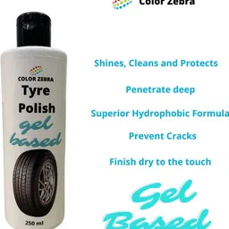 color zebra Tyre Polish Gel Based ( Pack 250 ml ) Prevent Cracks , Hydrophobic Combo image 2