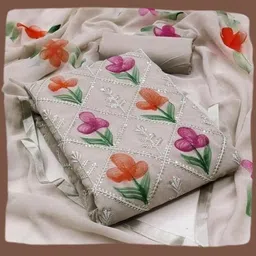 stylebhawani Unstitched Georgette Salwar Suit Material Geometric Print-picture-14