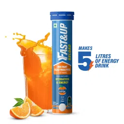 fast & up Fast&Up Reload (20 Liters) - (Berry, Aam Panna, Orange, Lime & Lemon)- Low Sugar energy drink for Instant Hydration - Effervescent Tablets with all 5 Essential Electrolytes + Added Vitamins.-picture-32