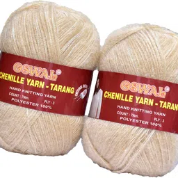 m.g enterprise Represents Oswal 3 Ply Knitting Yarn Wool, Light Skin 300 gm Art-HEE image 1