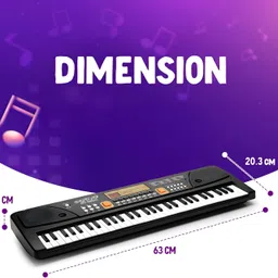 just97 61-Keys Musical Piano with Mic for Kids Analog Portable Keyboard For Kids_A674 image 4
