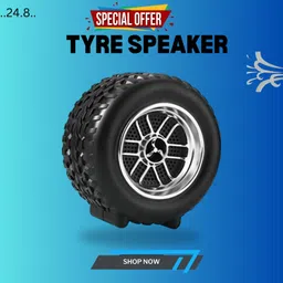 Clairbell Bluetooth Speaker Tyre Speakers with 5Hr Battery Life & Mic Work with iOSA465 10 W Bluetooth Laptop/Desktop Speaker-image-49