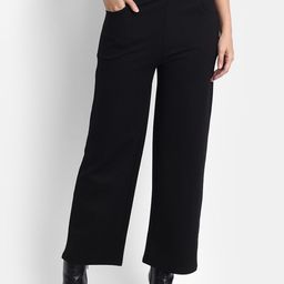 next one Women Loose Fit Black Lycra Blend Trousers-picture-10