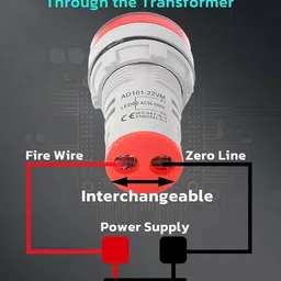 eastra W 4pcs LED Voltage Meter Indicator AC 60-500V LED Voltmeter (Digital) Voltmeter image 4