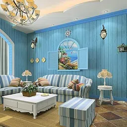 homemates Vinyl Nature Blue Wallpaper image 2