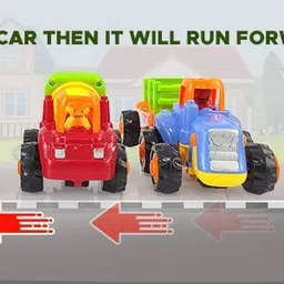 razz bazz Construction Toy Play Set|Excavator, Dumper, Cement Mixer & Tractor Trolly-142-picture-20