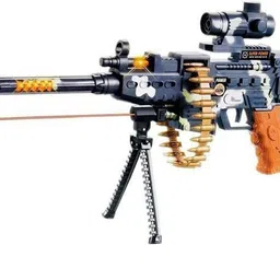 anvi Musical Army Style Toy Gun for Kids with Music, Lights and Laser Light (Multicolor) Armor Sets-picture-28