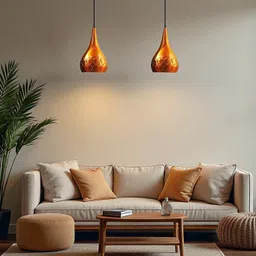 lymon Premium Cut Design Hanging Light for Home (Bulbnot Incl.) (Pack of 3) Ceiling Light Ceiling Lamp image 3